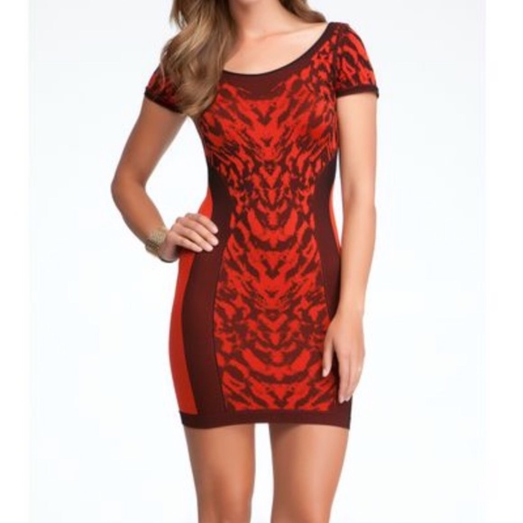 bebe Dresses & Skirts - Bebe Leopard Jacquard dress